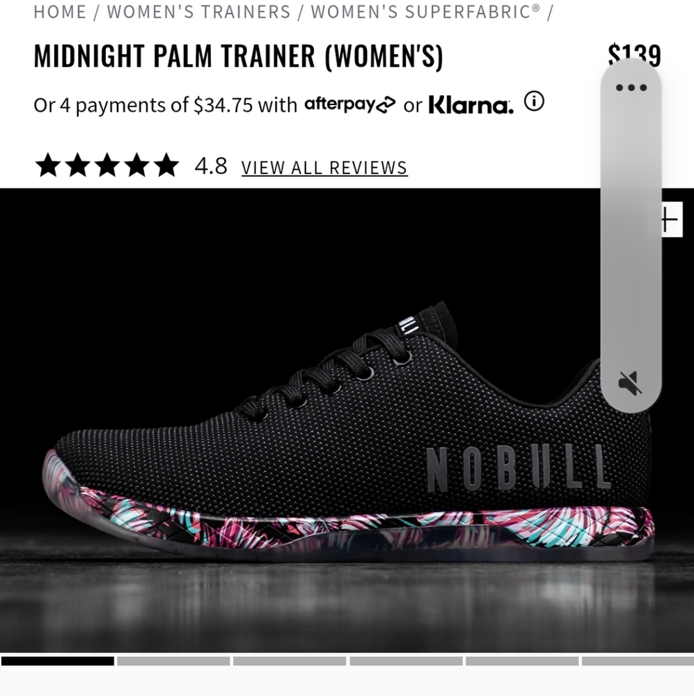 NOBULL midnight palm trainer size 7.5
